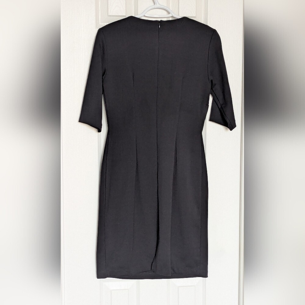 Women's (Size 6) Black Cocktail Dress with Beaded Neckline - Picture 4 of 11